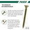 Spaanplaatschroeven 4 x 50 mm voldraad geel verzinkt Torx 20 – 200 Stuks