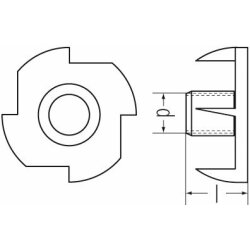 Inslagmoer M10 verzinkt – 100 Stuks