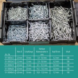 Popnagels assortiment 500-delig