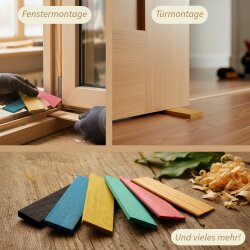 Houten beglazingsblokjes 24 mm – 600 stuks