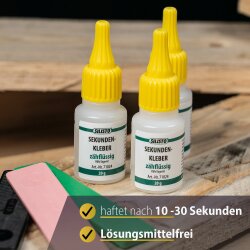 Sekundenkleber Zähflüssig 3 x 20g