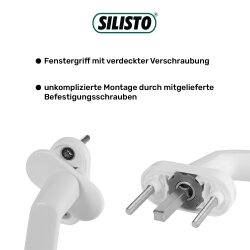 Fenstergriffe Verkehrsweiß