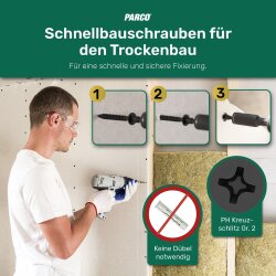 Gipsplaatschroeven grof/fijne draad