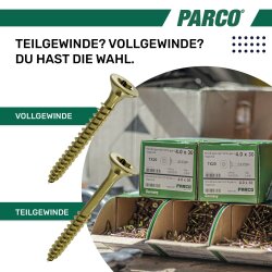 Spaanplaatschroeven voldraad geel verzinkt