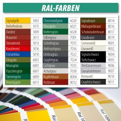 Trapezblechschrauben in RAL Farben