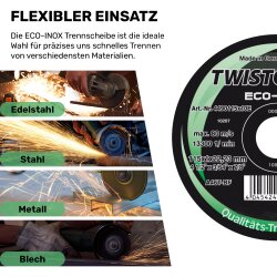 ECO-INOX Trennscheiben für Edelstahl