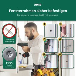 Kozijnschroeven platkop verzinkt Torx 30