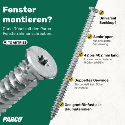 PARCO Fensterrahmenschrauben Typ Universal Senkkopf