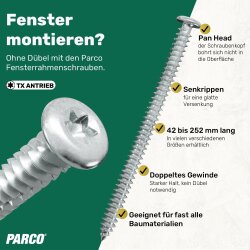 Fensterrahmenschrauben Typ Pan Head