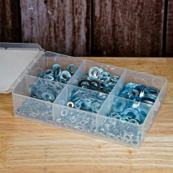 Sluitringen assortiment DIN125 verzinkt - 500 Stuks