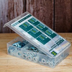 Sluitringen assortiment DIN125 verzinkt - 500 Stuks