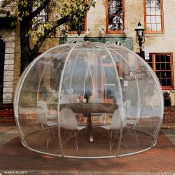 Pavillon rund mit Crystal-PVC Überzug