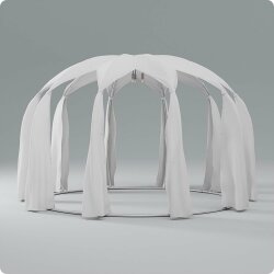 Pavillon rund mit sommerlichen Baldachin Überzug