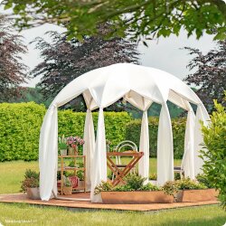 Pavillon rund mit sommerlichen Baldachin Überzug