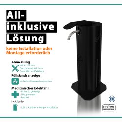 Desinfektionsspender Hands Schwarz 0,25L Kanister