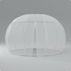 Pavillon rund mit Regenschirm und Moskitonetz