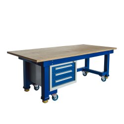 Werkbank Mechanisch höhenverstellbar mit 4...