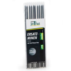 Ersatzminen | Jet-Fast Power Pen 10 Stück Graphit