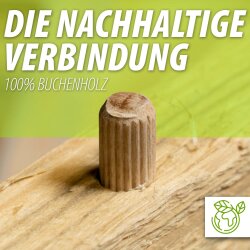 Houten deuvels assortiment 200-delig