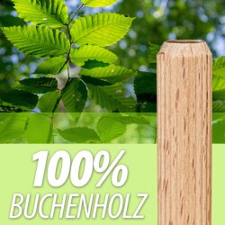 Houten deuvels assortiment 200-delig