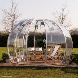 Pavillon rund mit UV-Polycarbonat Paneelen