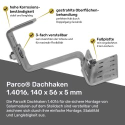 dachhaken pv anlage solar montage befestigung photovoltaik
