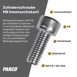 Zylinderschraube M8 Innensechskant