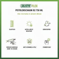 SILISTO®FLEX Elastischer Pistolenschaum B2 - 750 ml